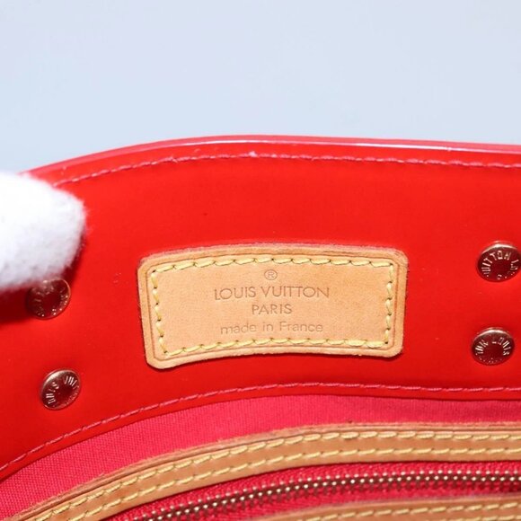LOUIS VUITTON Monogram Vernis Reade PM Hand Bag Red Rouge - Picture 12 of 16